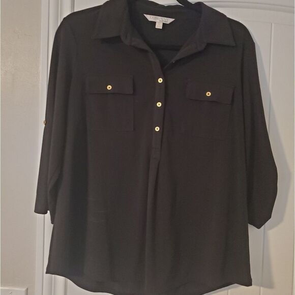 Ellen Tracy company 3/4 length sleeve blouse Size L - Picture 1 of 6